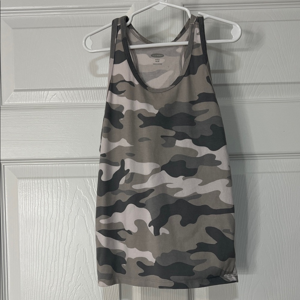 Old Navy Kids Camo Tank Top in Gray, Black, White